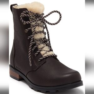 Sorel Emelie Genuine Shearling Short Lace-Up Boot